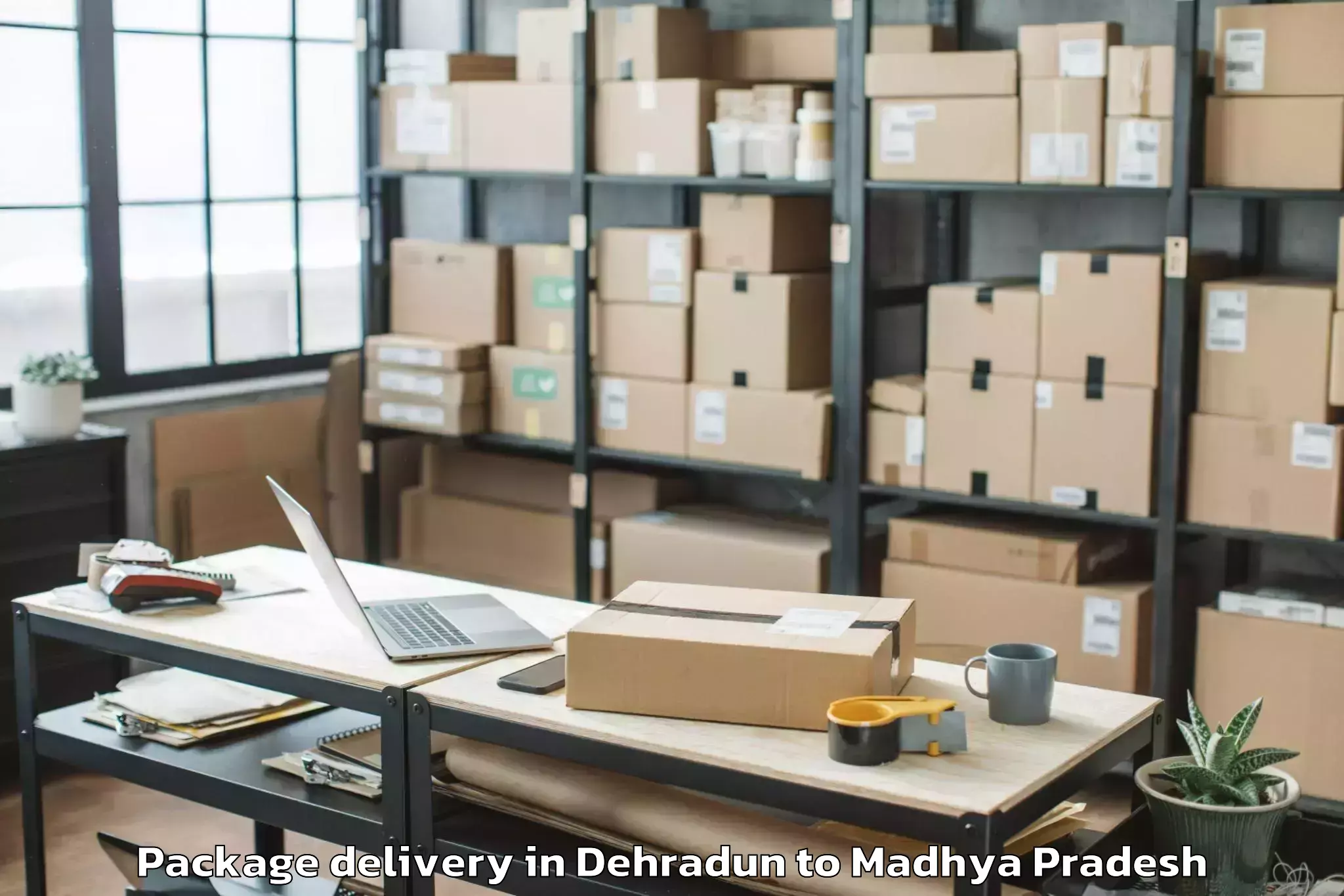 Book Dehradun to Dhamnod Package Delivery